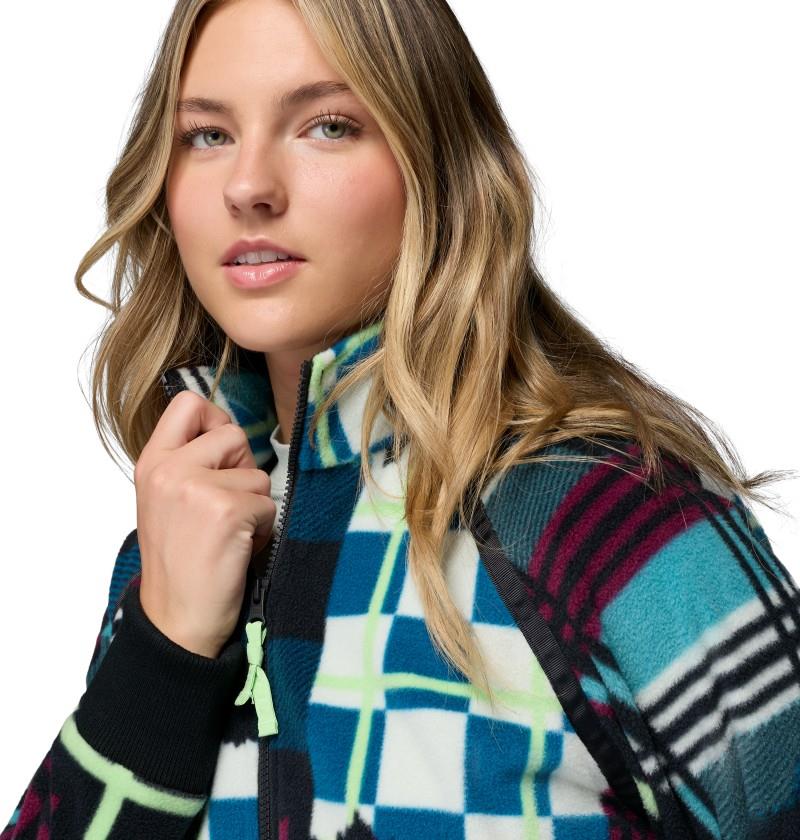 Bugaboo 1986 Fleece Jacket - Womens - teal / plaidpatch / black 1