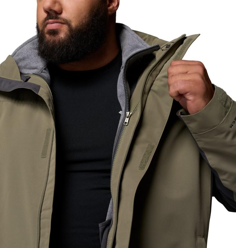 Bugaboo IV Fleece Interchange Jacket, Extended - Mens - stone green / shark 1