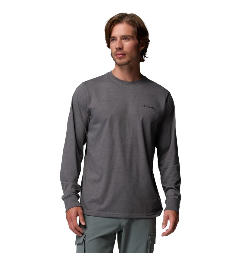 CSC Graphic LS Tee - Mens - city grey heather banner badge 1