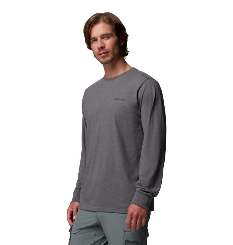 CSC Graphic LS Tee - Mens - city grey heather banner badge 1