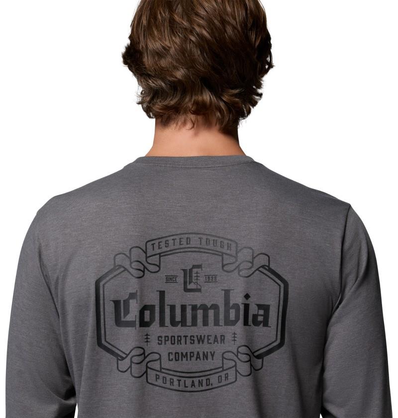CSC Graphic LS Tee - Mens - city grey heather banner badge 1