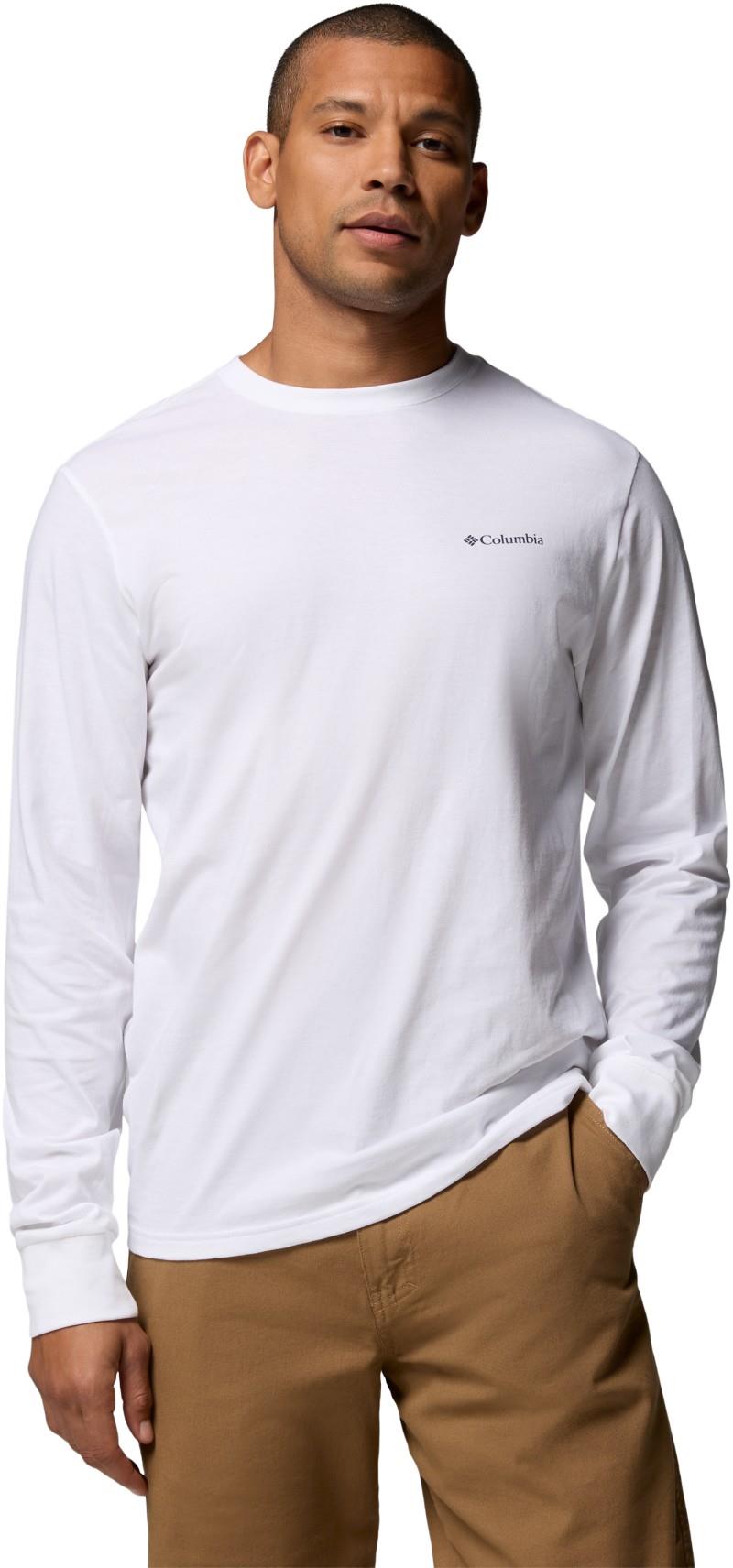 CSC Graphic LS Tee - Mens - white textured scene 1
