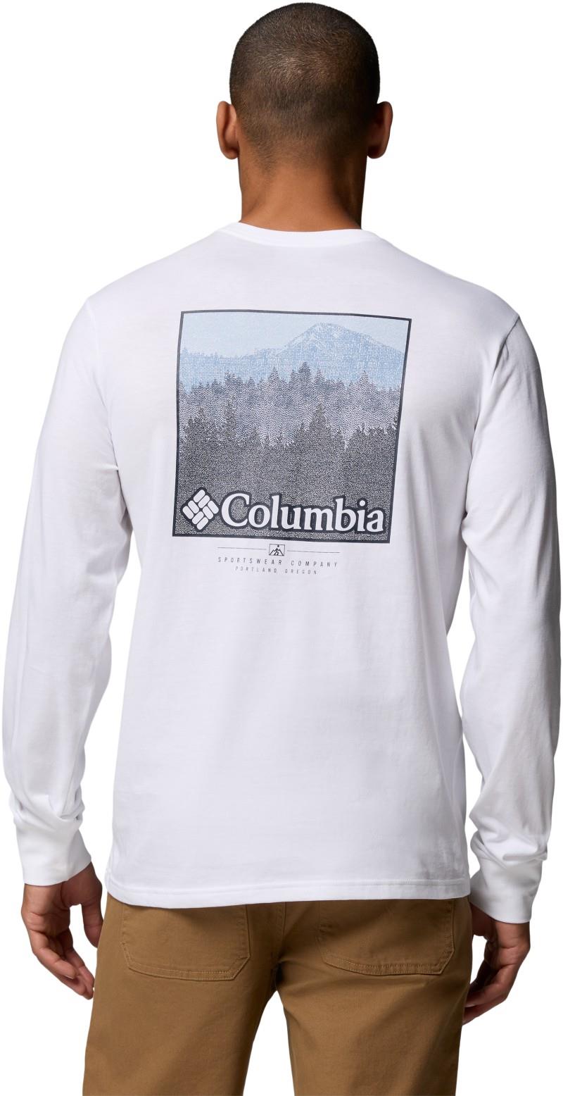 CSC Graphic LS Tee - Mens - white textured scene 1
