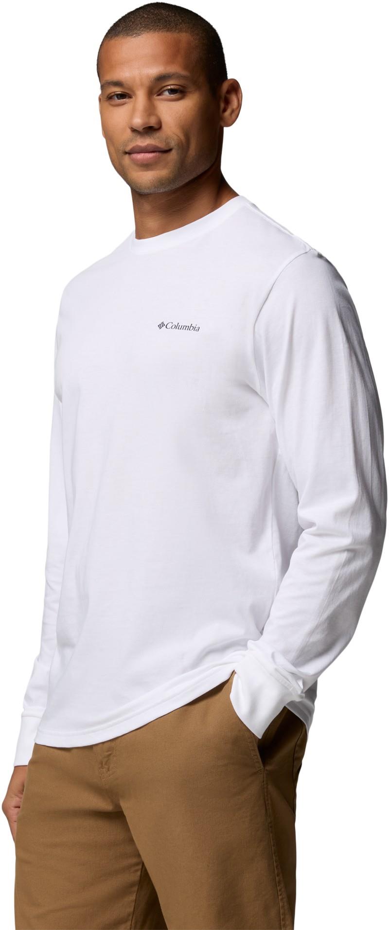 CSC Graphic LS Tee - Mens - white textured scene 1