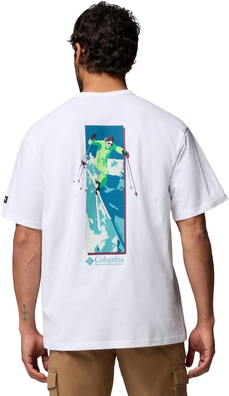 CSC Heavyweight Back Graphic Tee - Mens - white slick slope skier 1