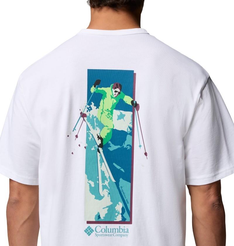 CSC Heavyweight Back Graphic Tee - Mens - white slick slope skier 1