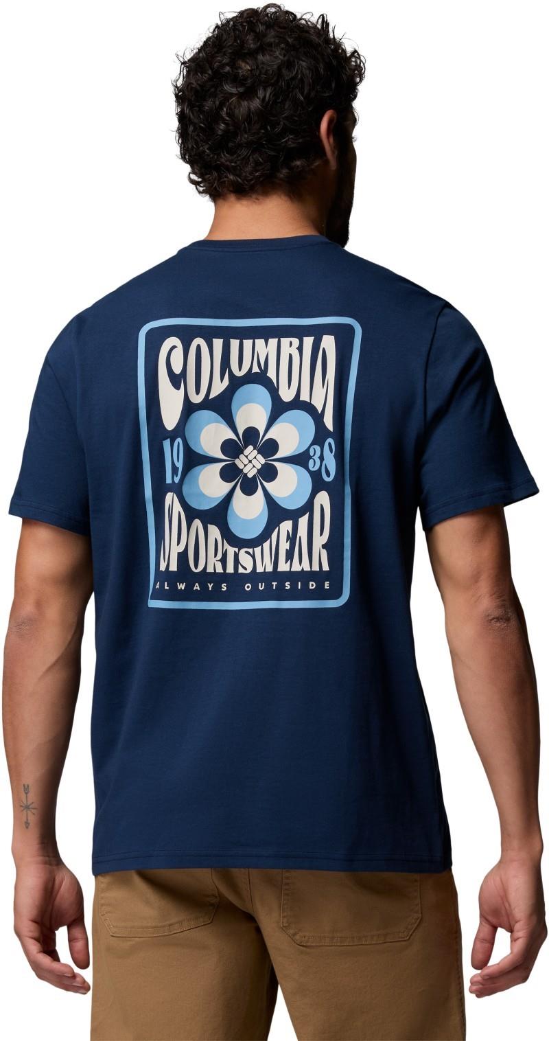 CSC Outdoor Back Graphic Tee, Extended - Mens - collegiate navy / flower power badge 1