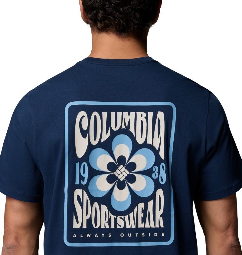 CSC Outdoor Back Graphic Tee, Extended - Mens - collegiate navy / flower power badge 1