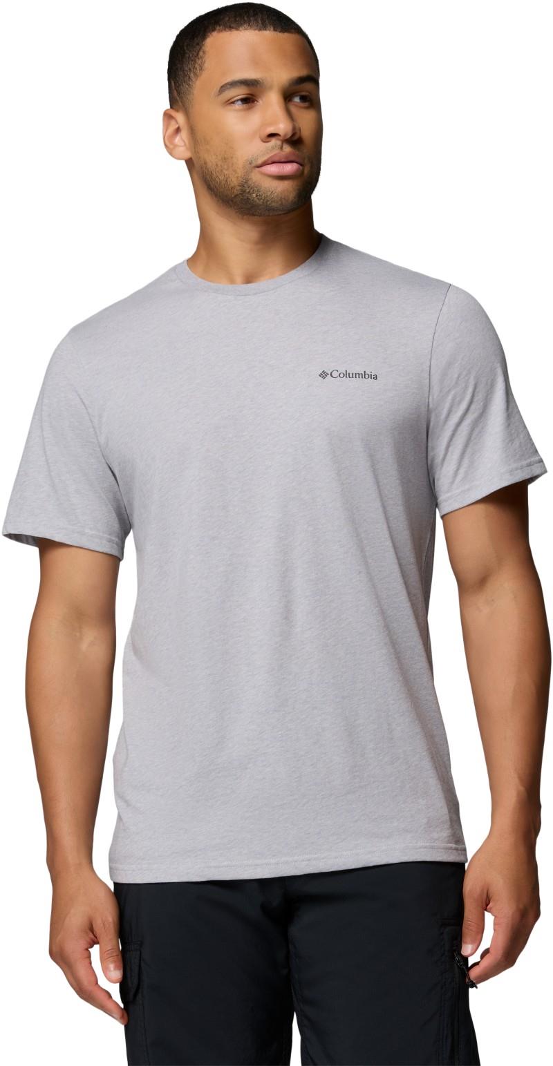 CSC Outdoor Back Graphic Tee, Extended - Mens - columbia grey heather / shining sandscape 1