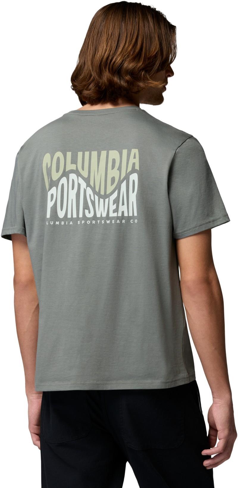 CSC Outdoor Back Graphic Tee, Extended - Mens - sedona sage / wavy branded peaks 1