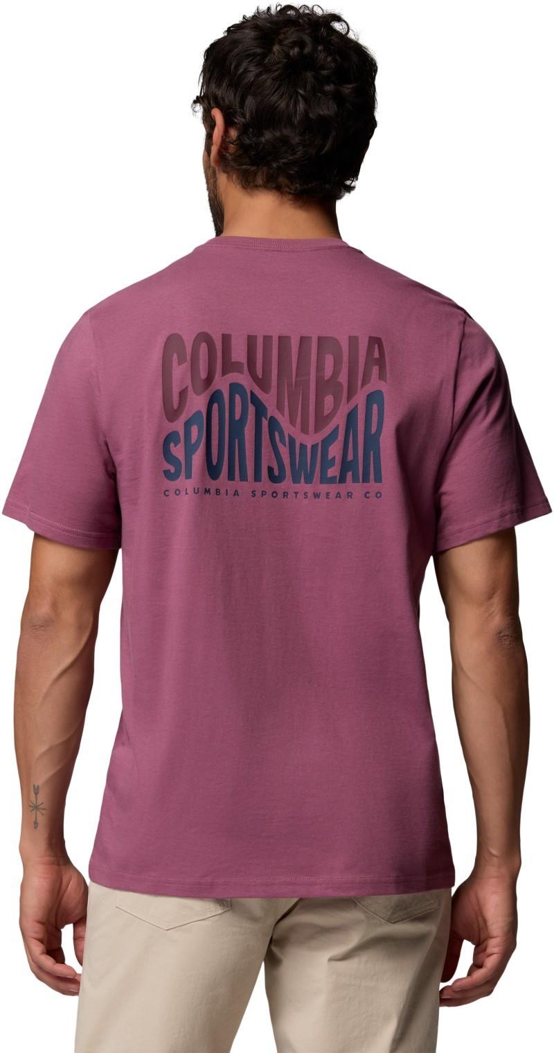 CSC Outdoor Back Graphic Tee - Mens - antique mauve / wavy branded peaks 1