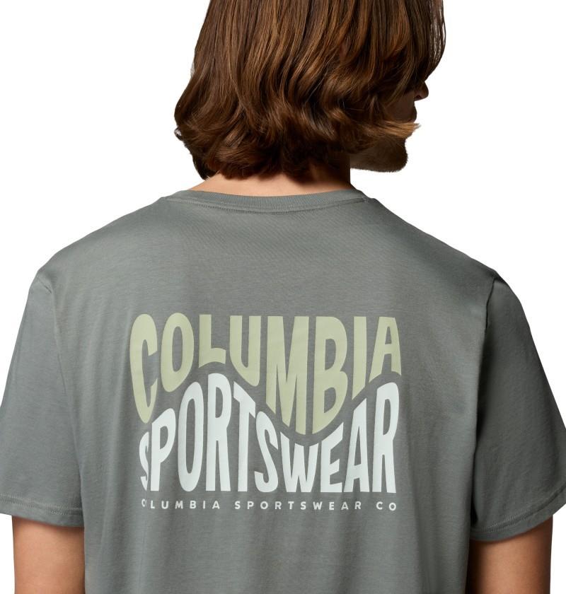 CSC Outdoor Back Graphic Tee - Mens - sedona sage / wavy branded peaks 1