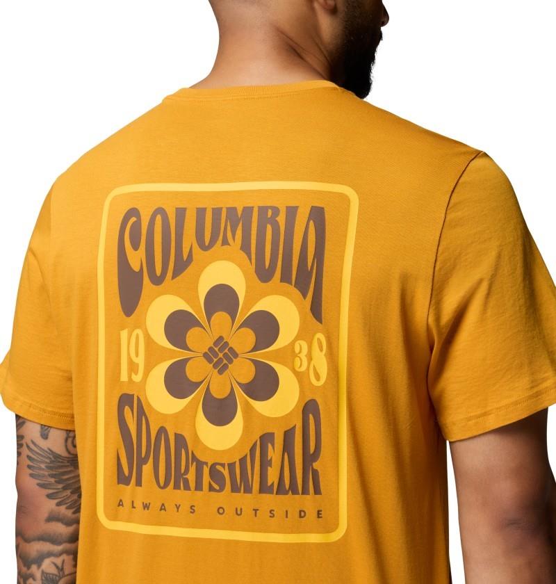 CSC Outdoor Back Graphic Tee - Mens - squash / flower power badge 1