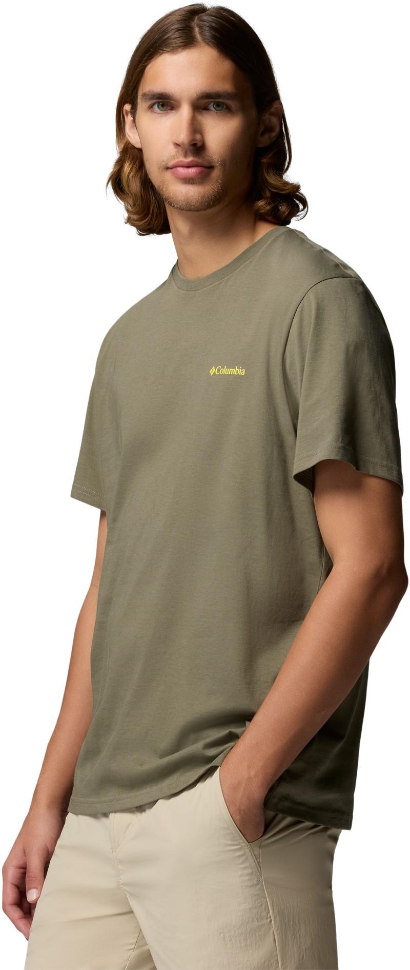 CSC Outdoor Back Graphic Tee - Mens - stone green / shining sandscape 1