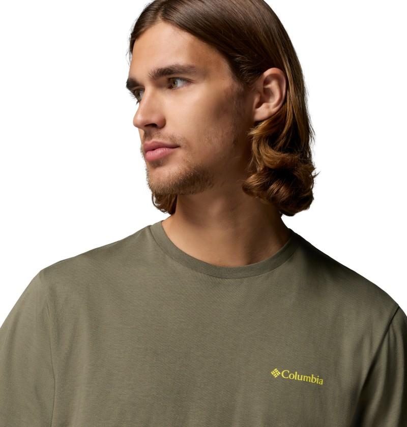 CSC Outdoor Back Graphic Tee - Mens - stone green / shining sandscape 1