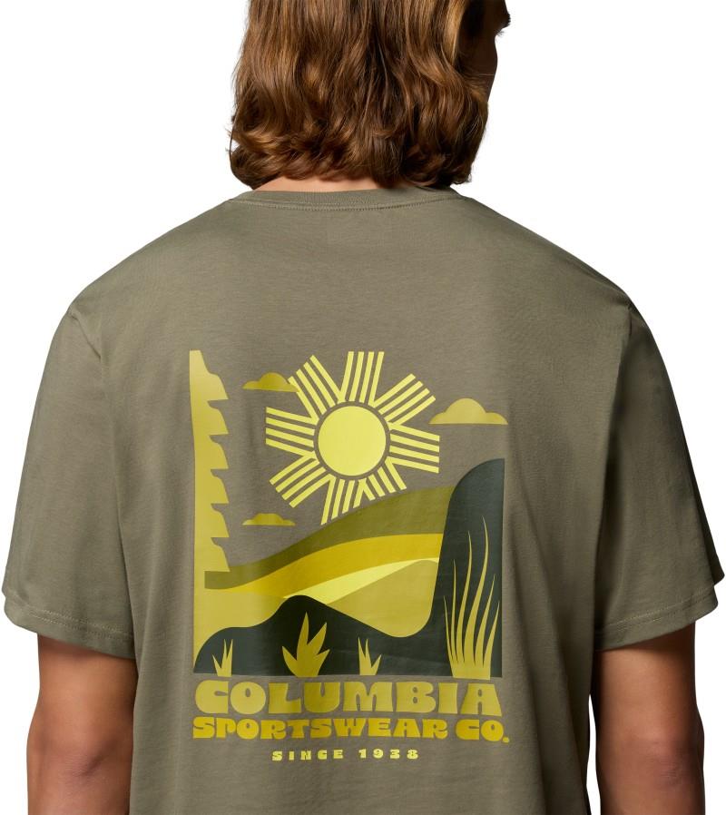 CSC Outdoor Back Graphic Tee - Mens - stone green / shining sandscape 1