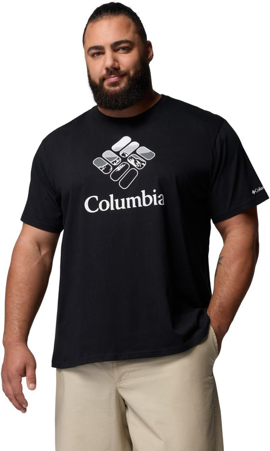 CSC Seasonal Graphic Tee, Extended - Mens - black / heavenly stacked gem 1