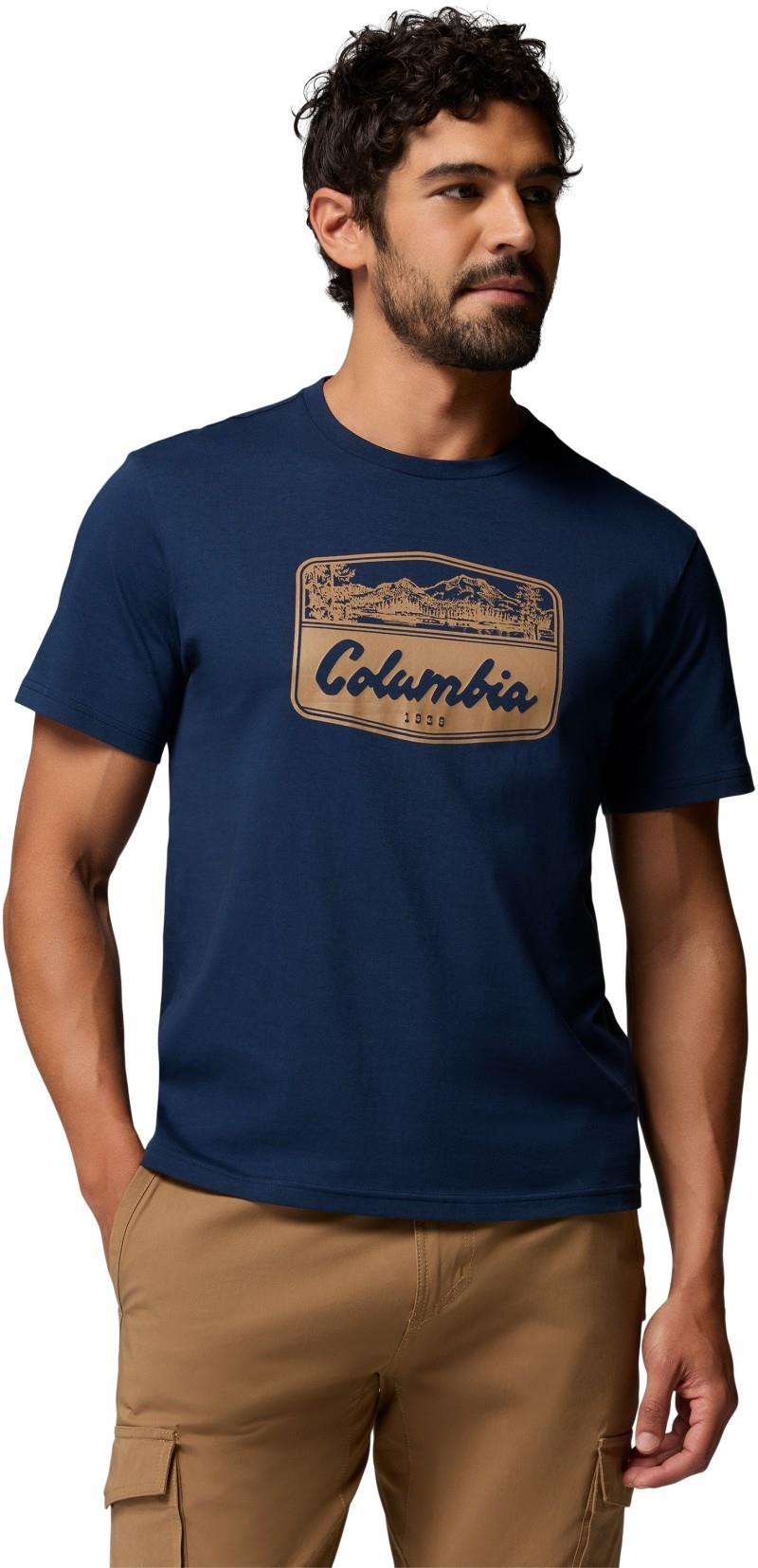 CSC Seasonal Graphic Tee, Extended - Mens - collegiate navy / hex woodblock badge 1
