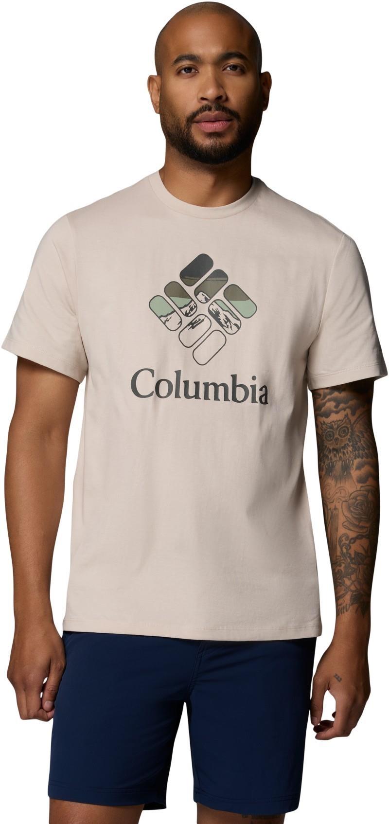 CSC Seasonal Graphic Tee, Extended - Mens - dark stone / heavenly stacked gem 1
