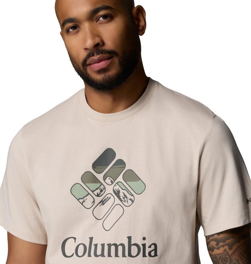 CSC Seasonal Graphic Tee, Extended - Mens - dark stone / heavenly stacked gem 1