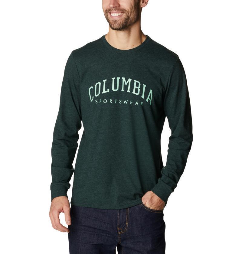 CSC Seasonal Logo LS Tee - Tall - Mens - Spruce Heather / Arched Brand 1