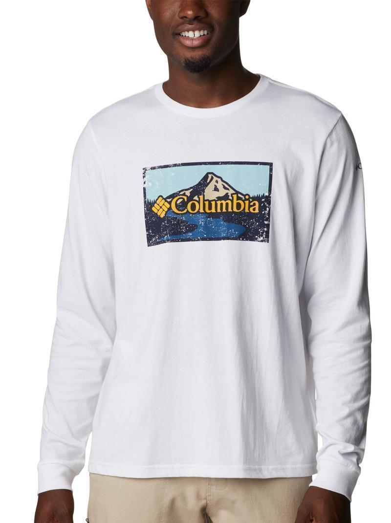 CSC Seasonal Logo LS Tee - Tall - Mens - White / Peak to River 1