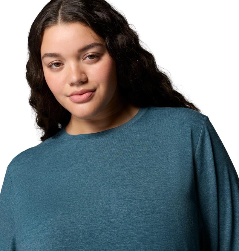 CSC Soft Stretch LS Tee, Extended - Womens - everblue heather 1