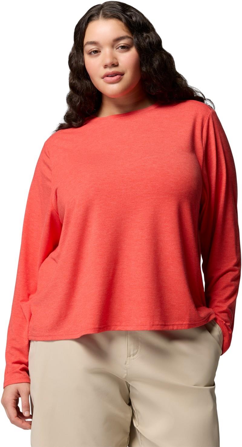 CSC Soft Stretch LS Tee, Extended - Womens - poppy red heather 1