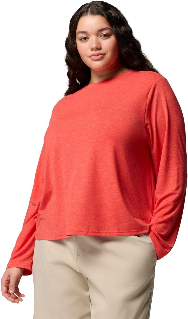 CSC Soft Stretch LS Tee, Extended - Womens - poppy red heather 1
