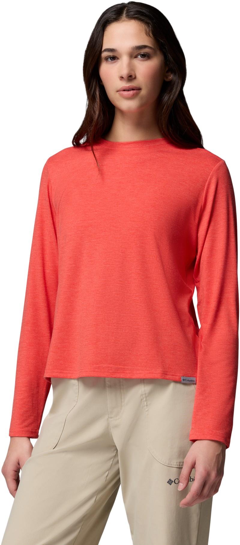 CSC Soft Stretch LS Tee - Womens - poppy red heather 1