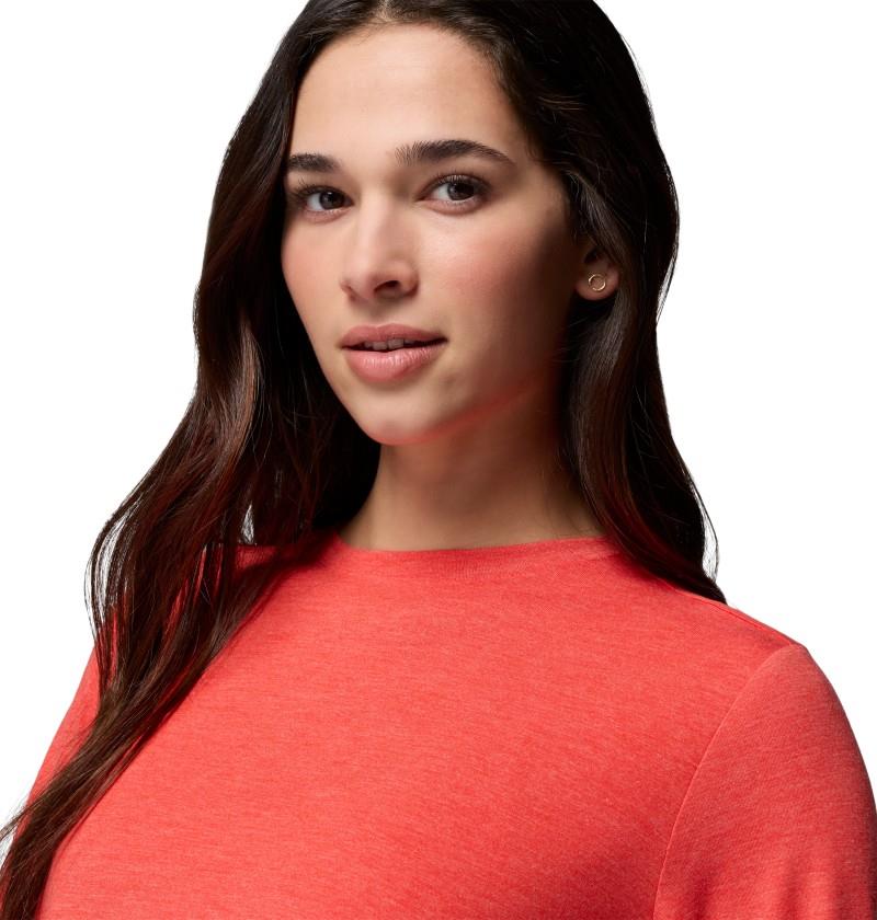 CSC Soft Stretch LS Tee - Womens - poppy red heather 1