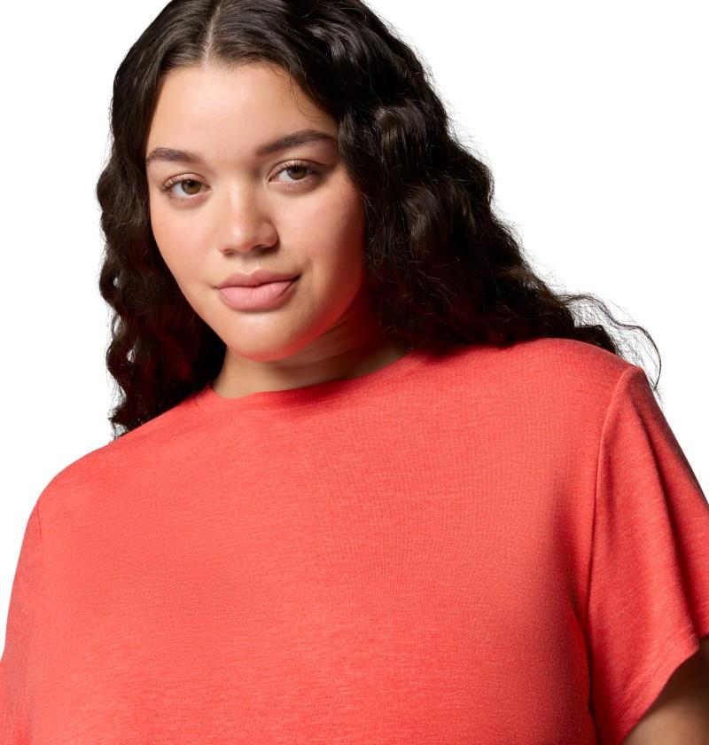CSC Soft Stretch SS Tee, Extended - Womens - poppy red heather 1