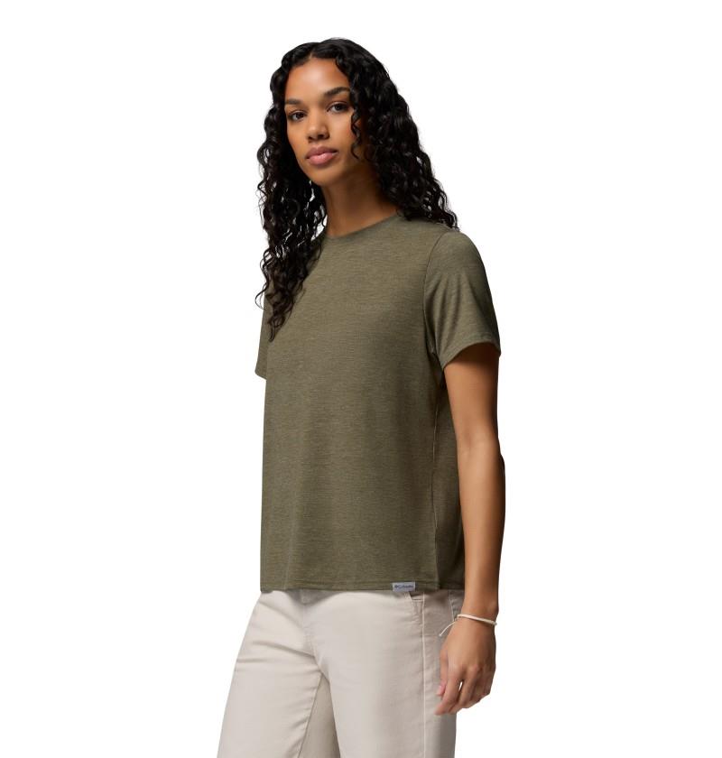 CSC Soft Stretch SS Tee - Womens - stone green heather 1