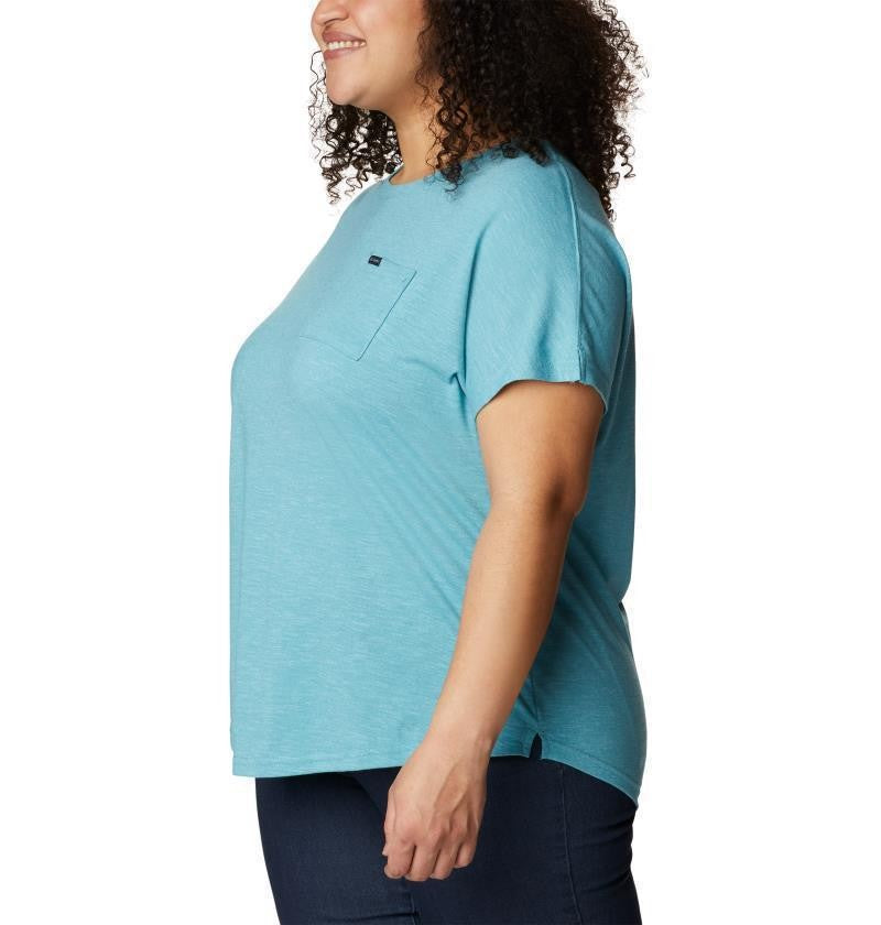 Cades Cape Tee - Plus - Womens - sea wave 1
