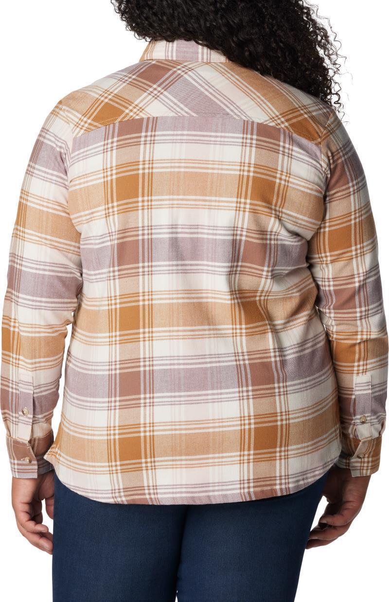 Calico Basin Flannel LS Shirt, Extended - Womens - Dusty Pink Dimensional Buffalo 2