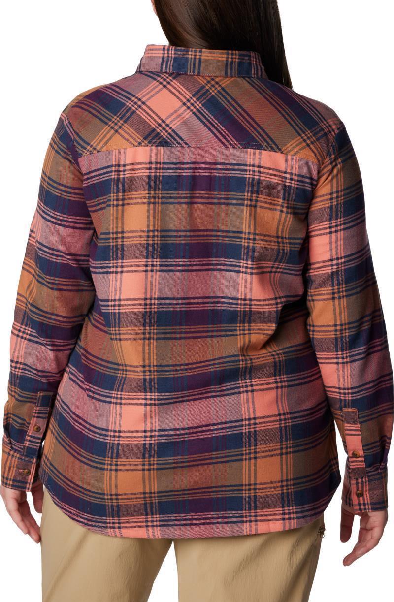 Calico Basin Flannel LS Shirt, Extended - Womens - Faded Peach Dimensional Buffalo 2