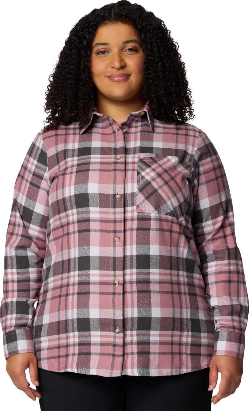 Calico Basin Flannel LS Shirt, Extended - Womens - Snowdrift Multi Plaid 1