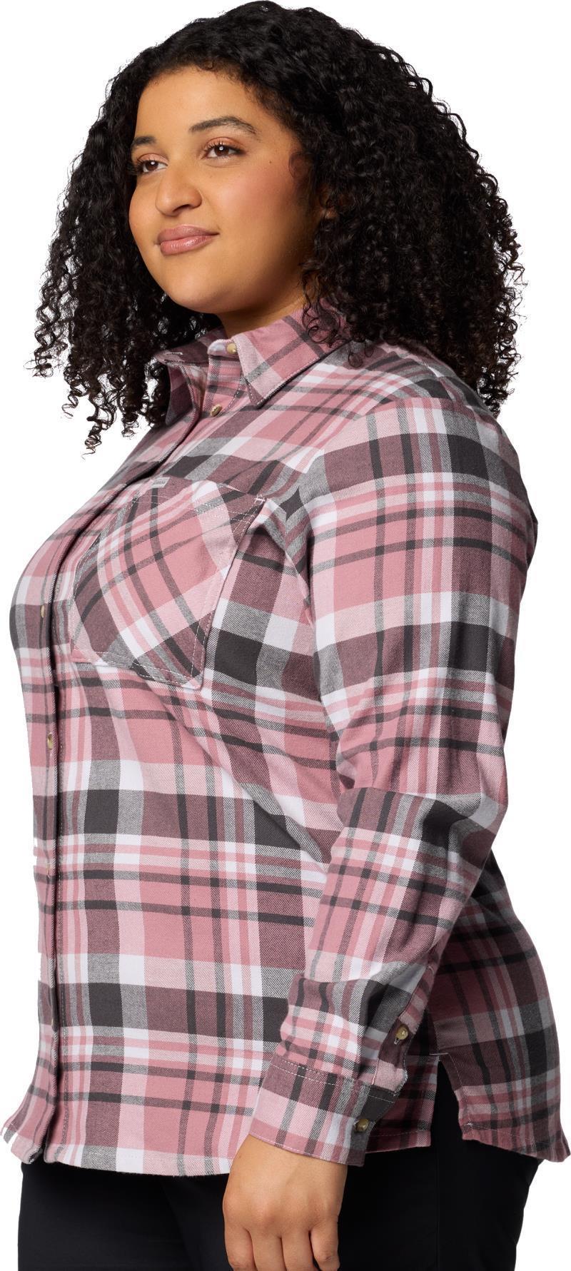 Calico Basin Flannel LS Shirt, Extended - Womens - Snowdrift Multi Plaid 2