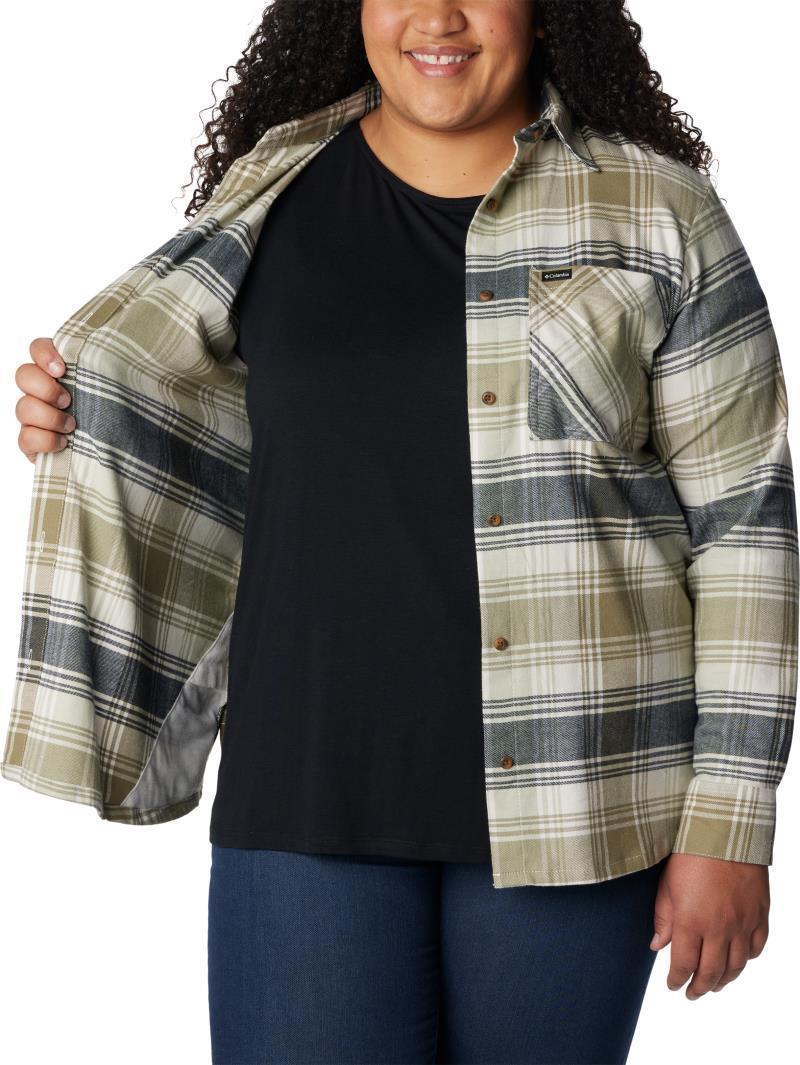 Calico Basin Flannel LS Shirt, Extended - Womens - Stone Green Dimensional Buffalo 4