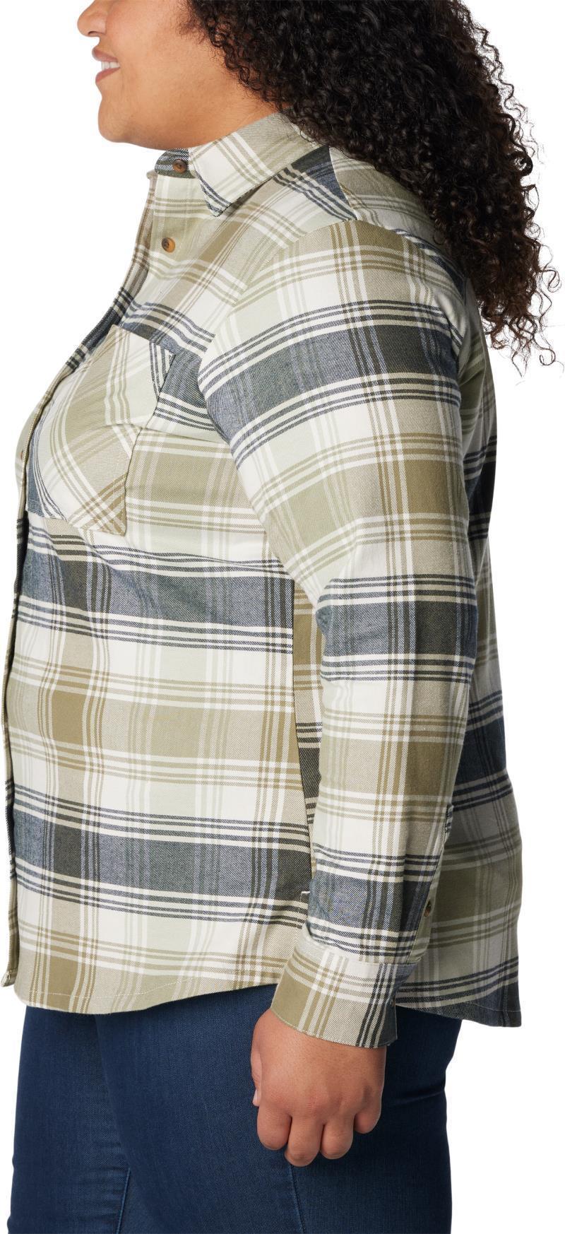 Calico Basin Flannel LS Shirt, Extended - Womens - Stone Green Dimensional Buffalo 5