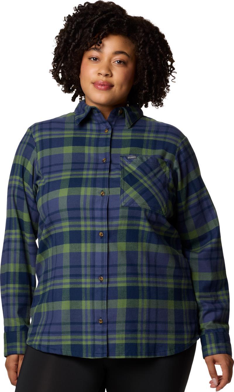 Calico Basin Flannel LS Shirt, Extended - Womens - collegiate navy multi plaid 1
