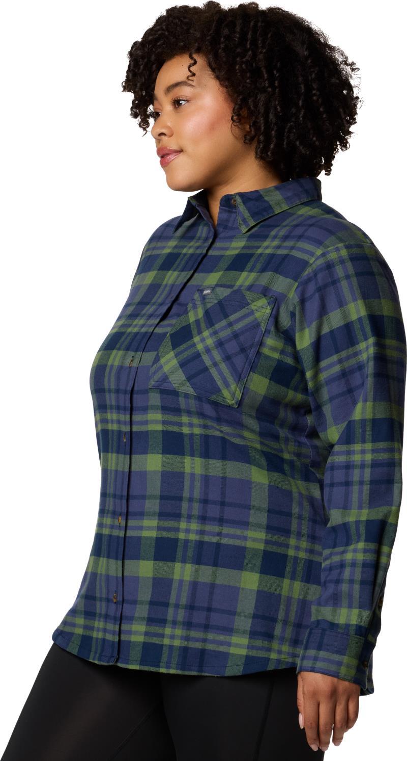 Calico Basin Flannel LS Shirt, Extended - Womens - collegiate navy multi plaid 1