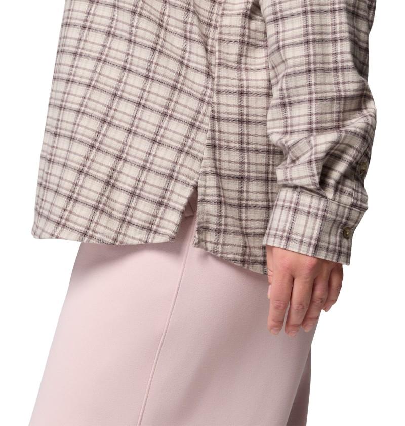 Calico Basin Flannel LS Shirt, Extended - Womens - dark stone / cozy check 1