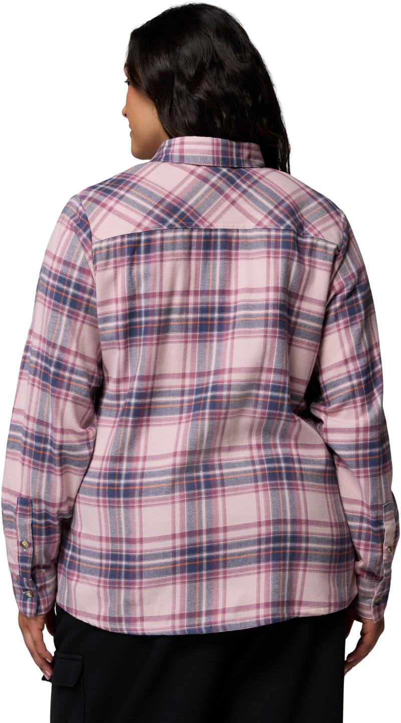 Calico Basin Flannel LS Shirt, Extended - Womens - mineral pink / textured plaid 1