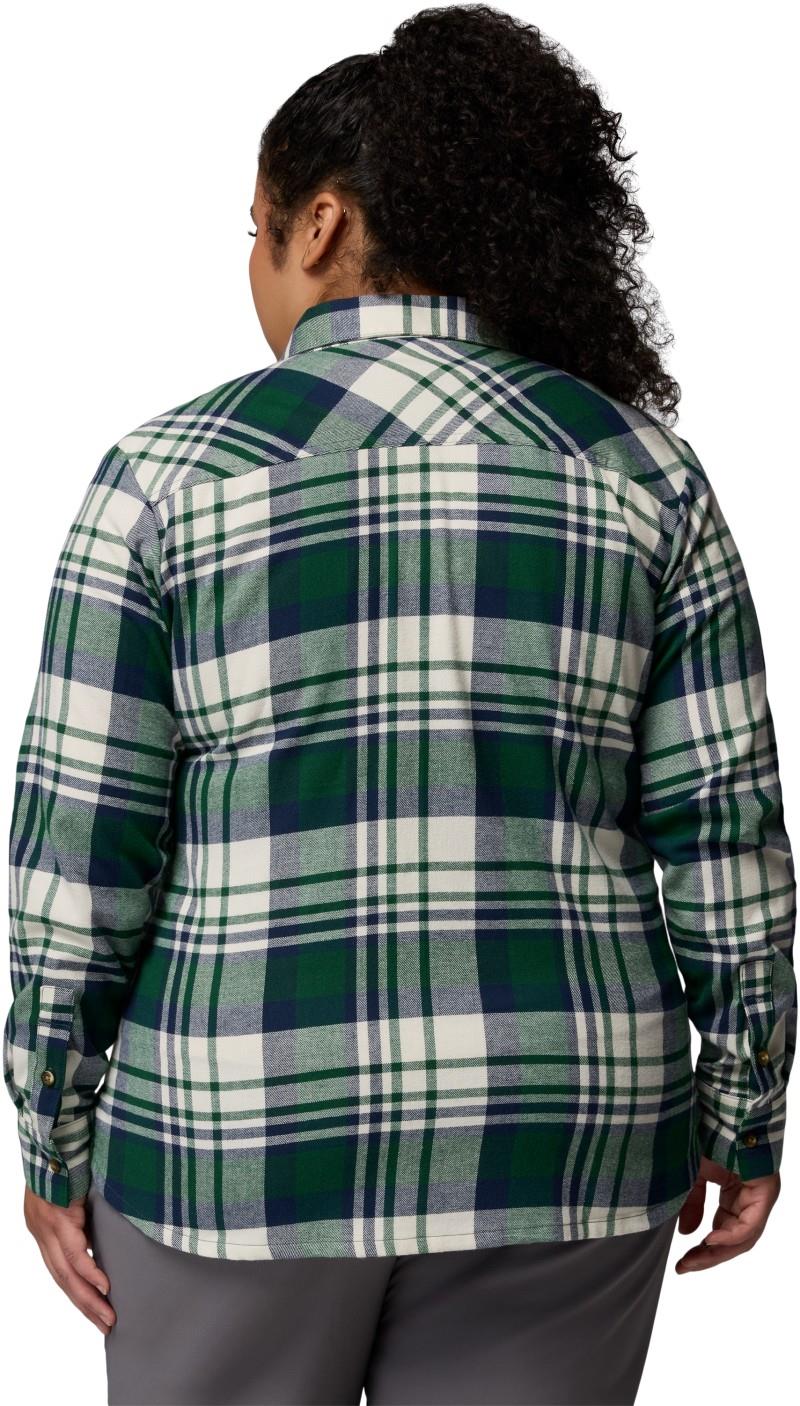 Calico Basin Flannel LS Shirt, Extended - Womens - rain forest multi plaid 1