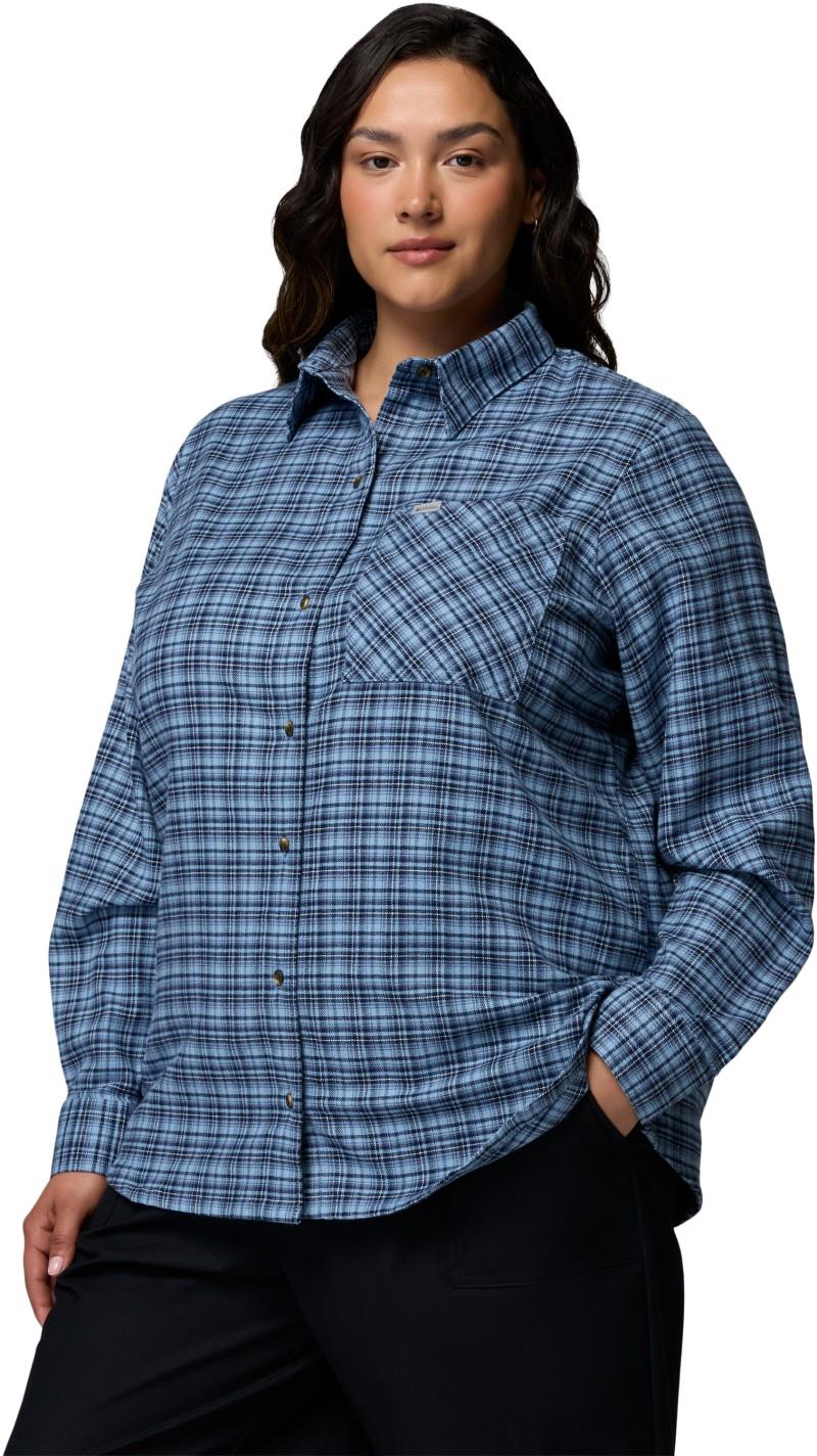 Calico Basin Flannel LS Shirt, Extended - Womens - rainy day / cozy check 1