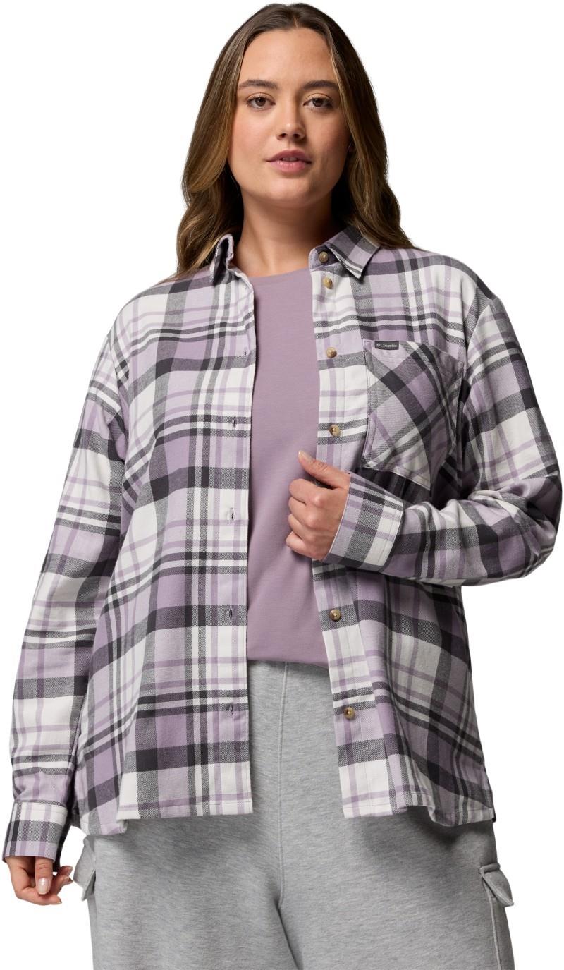 Calico Basin Flannel LS Shirt, Extended - Womens - shark multi plaid 1