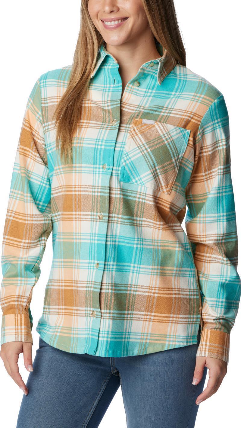 Calico Basin Flannel LS Shirt - Womens - Chalk Dimensional Buffalo 1