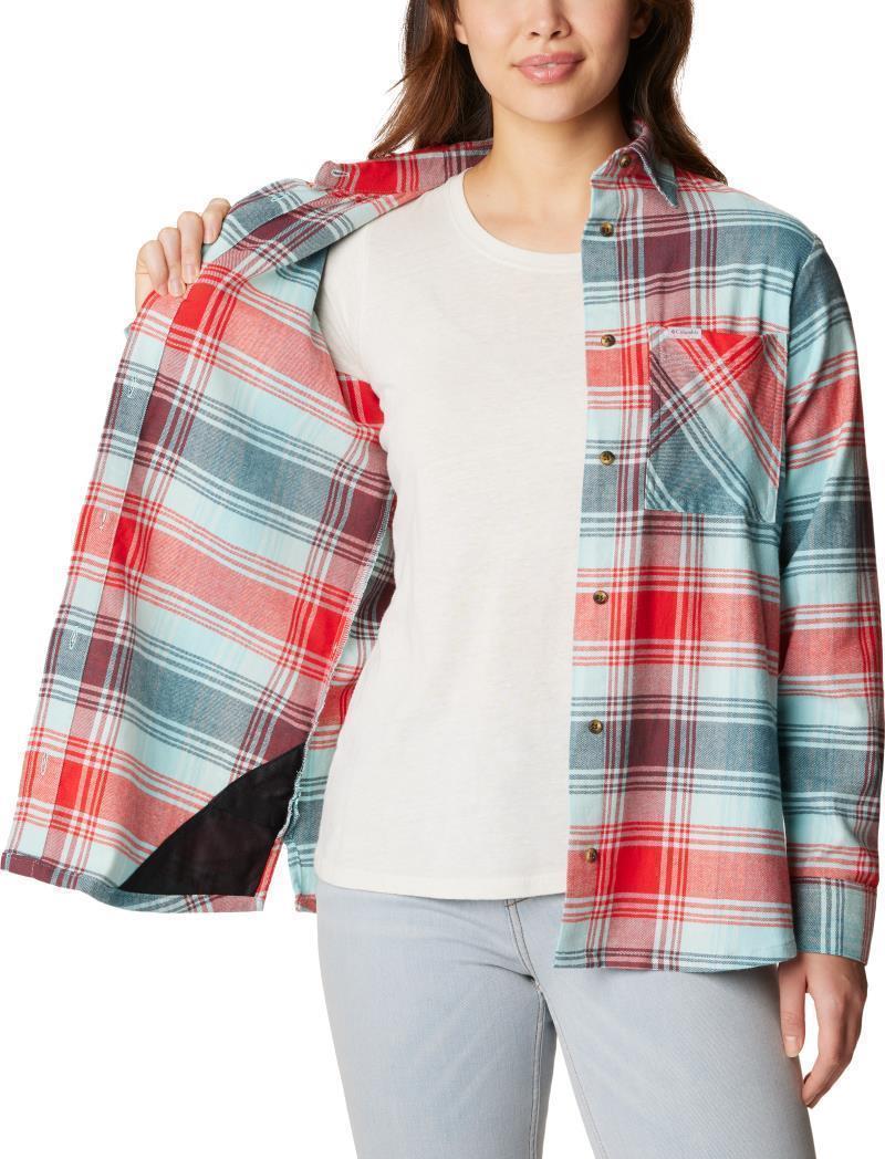 Calico Basin Flannel LS Shirt - Womens - Red Lily Dimensional Buffalo 3
