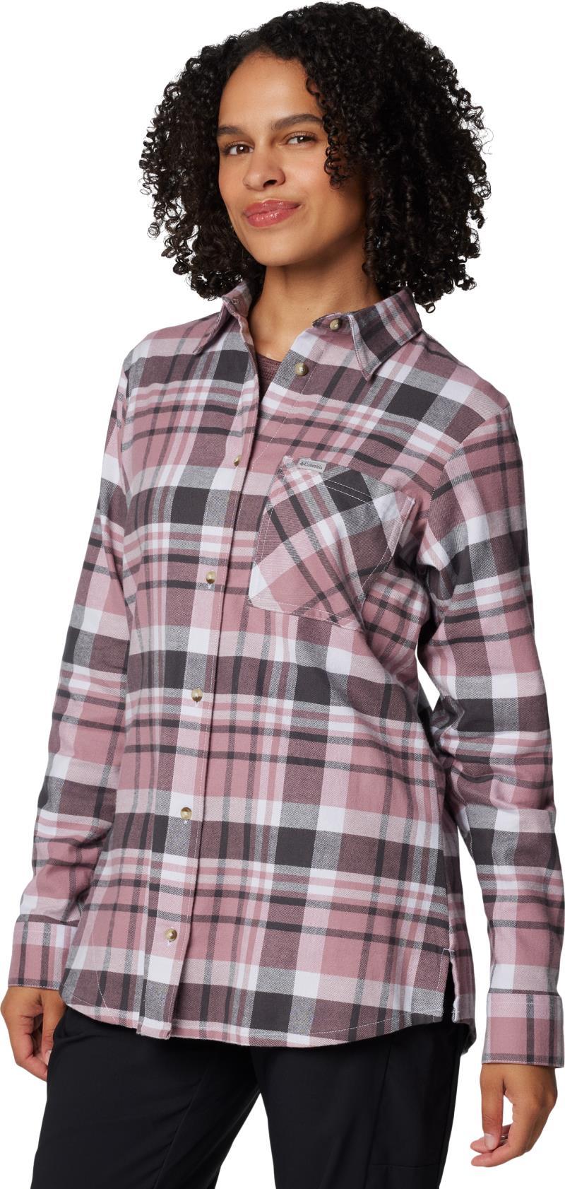 Calico Basin Flannel LS Shirt - Womens - Snowdrift Multi Plaid 1